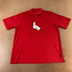 Core 365 Mens Size Large Red Short Sleeve Performance Golf  Polo Shirt NWT